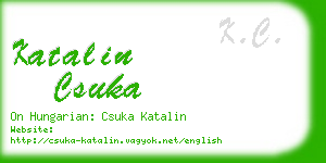 katalin csuka business card